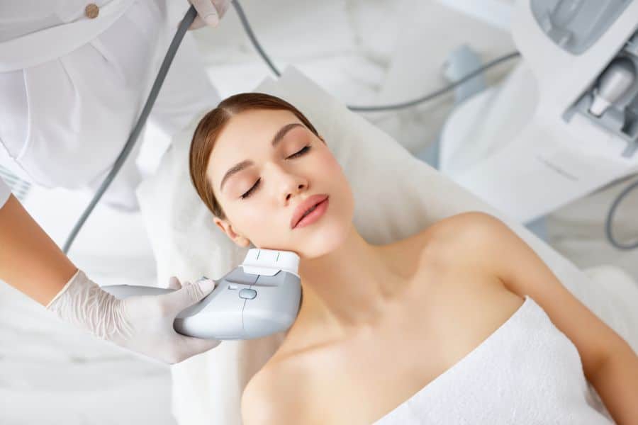 HIFU Facelift - Hifu Treatment On A Relaxed Face, HIFU Facelift in Dubai