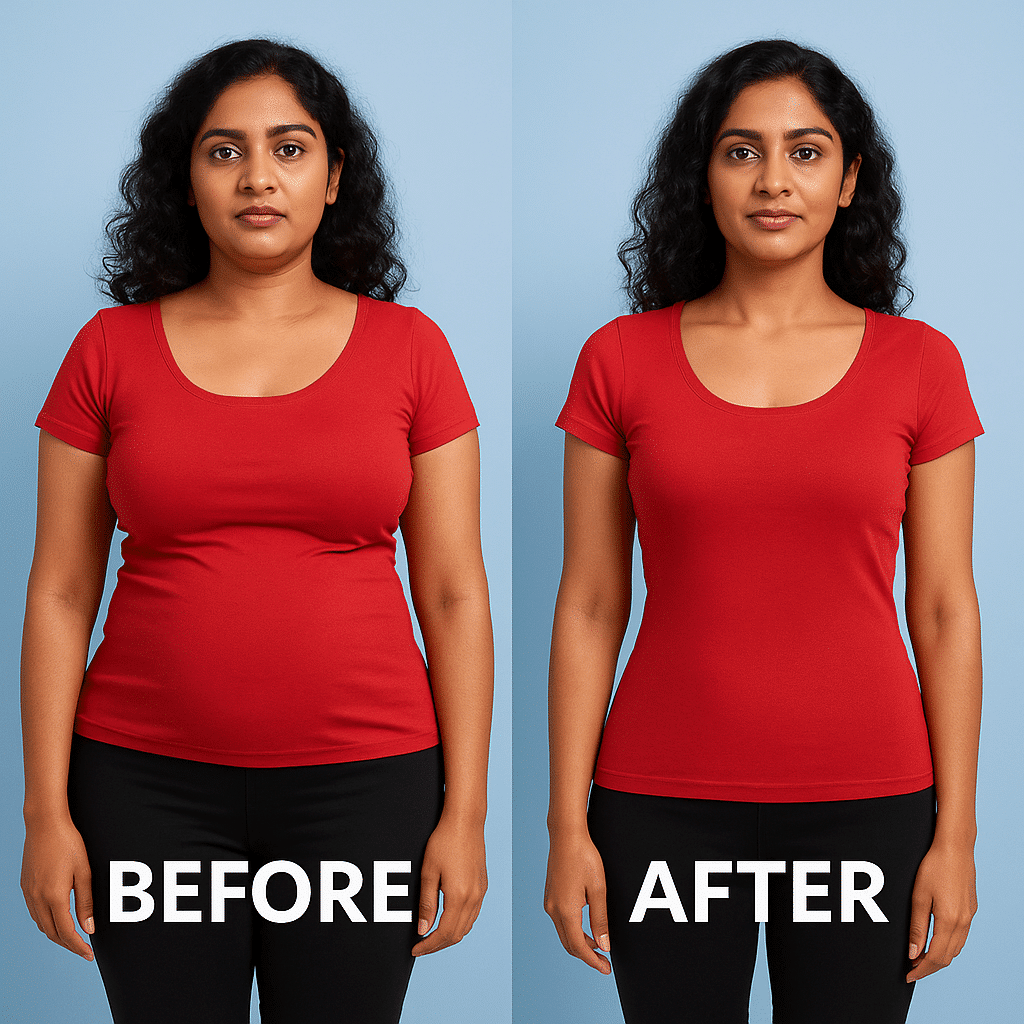 Before And After fat freezing treatment