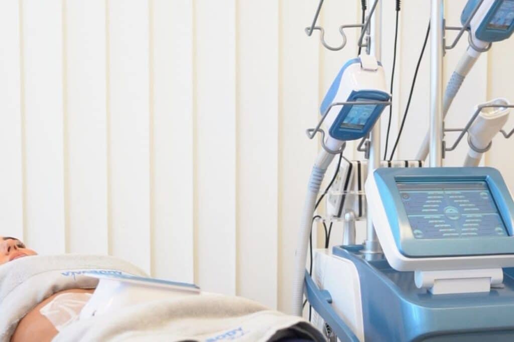 Inside A Professional Fat Freezing Treatment Room