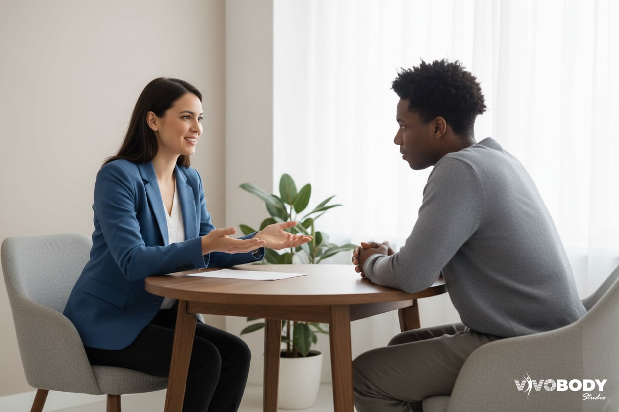 Clinician consults with patient on best weight loss injection in UK