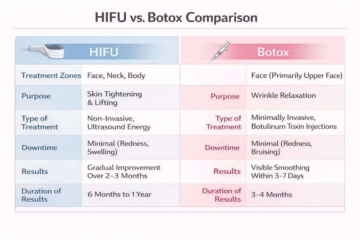 Hifu Vs Botox Key Metrics
