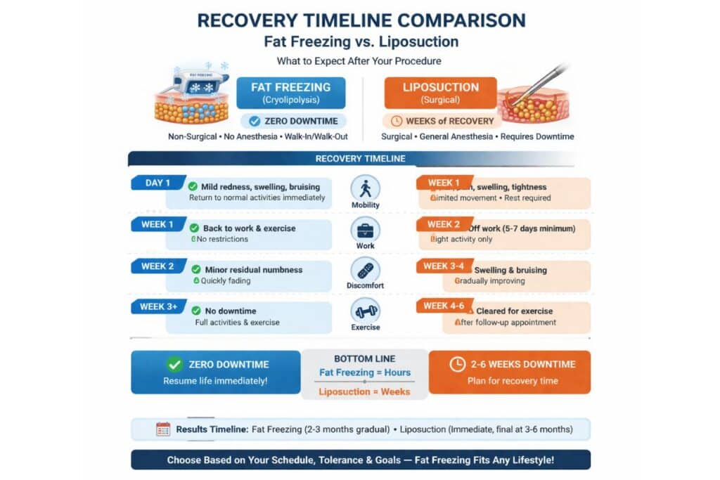 Recovery Timeline Comparison Infographic