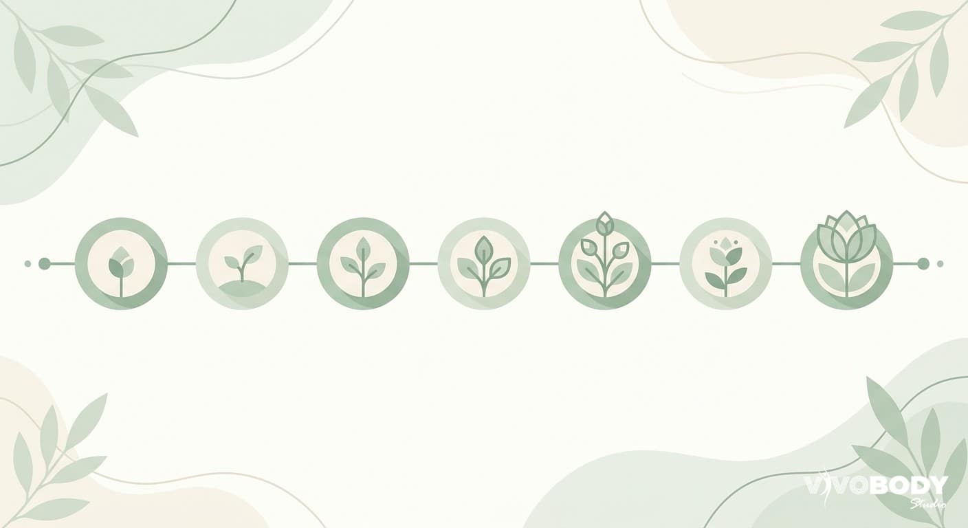 Illustration representing recovery timelines for body contouring procedures