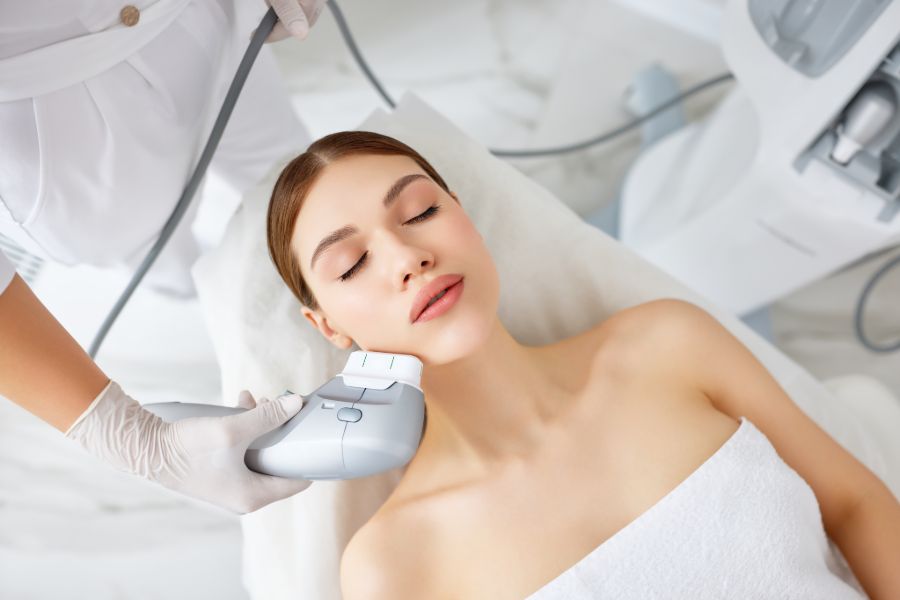 HIFU Facelift - Hifu Treatment On A Relaxed Face, HIFU Facelift in Dubai